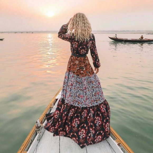 TIGERLILY Paradis Patchwork Maxi Dress RRP$270